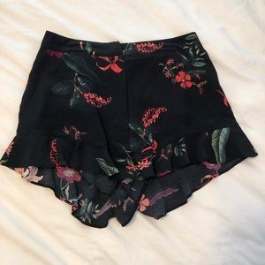 Floral Printed Flare Shorts | Zara